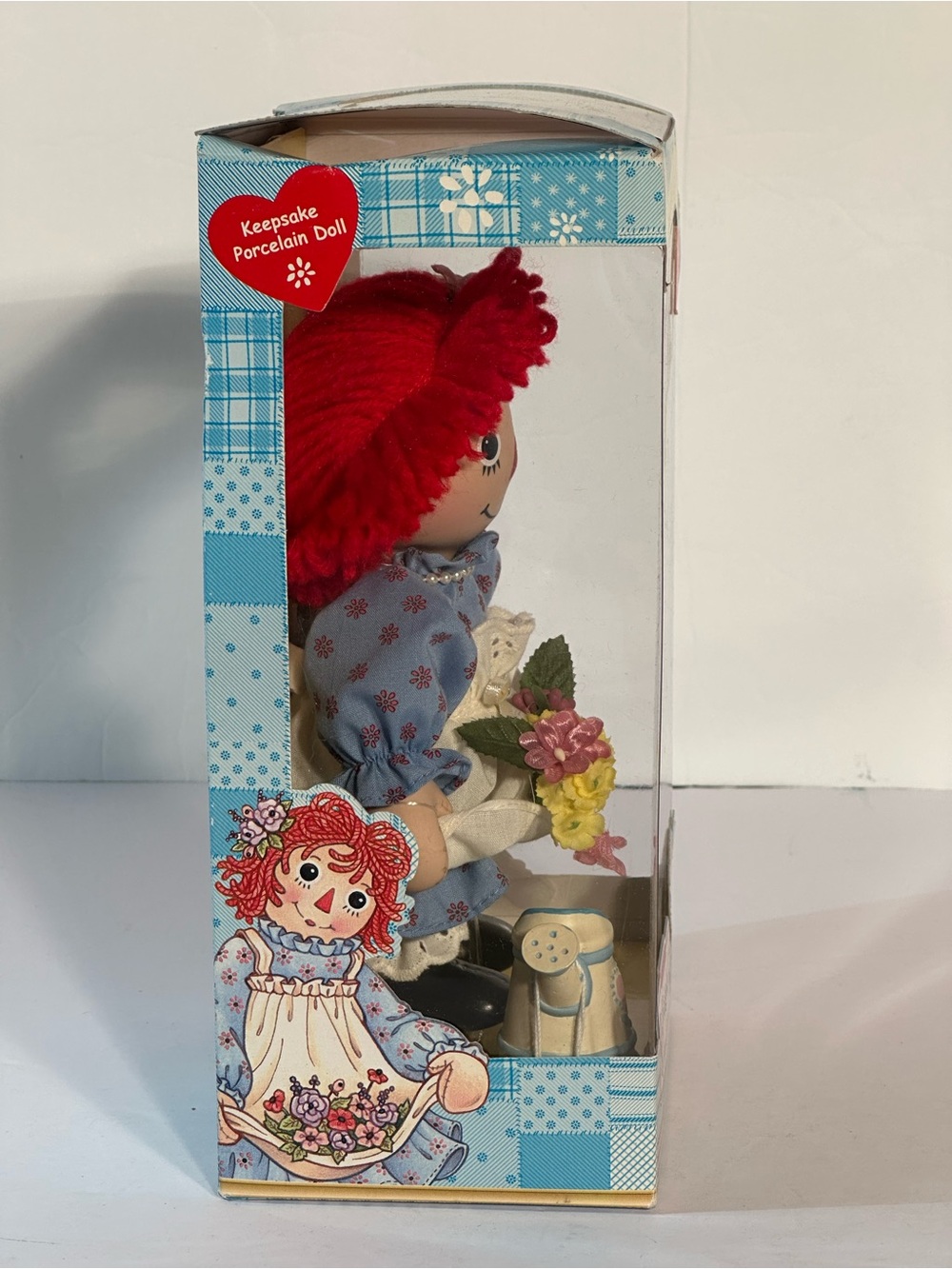 Life Is Full Of Blossoms Porcelain Doll Brass Key Keepsakes Raggedy Ann & Andy - Picture 4 of 12